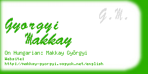 gyorgyi makkay business card