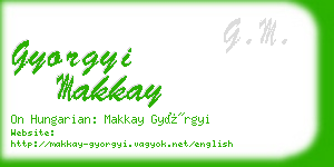 gyorgyi makkay business card